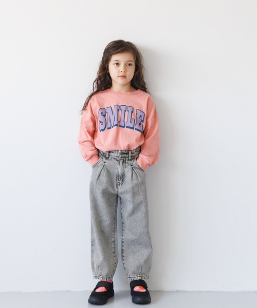 BAYFLOW（ベイフロー）の「アソートロゴビックＴシャツ（KIDS）（Tシャツ/カットソー・キッズ・ネイビー/ブルー/オフホワイト/ピンク・130cm/140cm/150cm/110cm/120cm）」の5枚目の写真