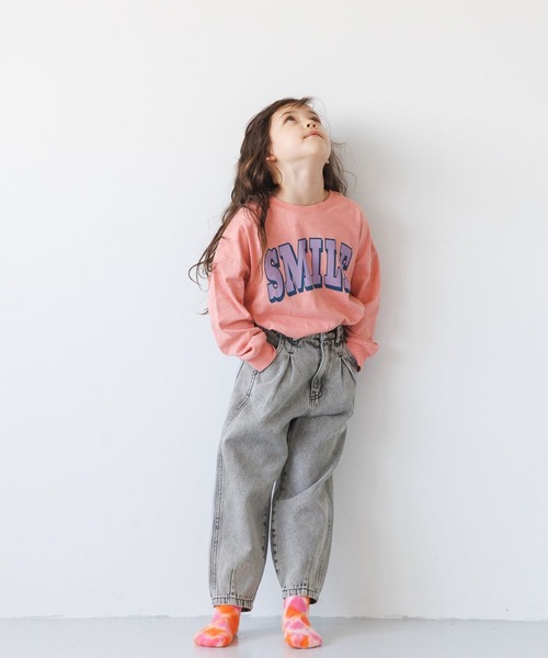 BAYFLOW（ベイフロー）の「アソートロゴビックＴシャツ（KIDS）（Tシャツ/カットソー・キッズ・ネイビー/ブルー/オフホワイト/ピンク・130cm/140cm/150cm/110cm/120cm）」の6枚目の写真