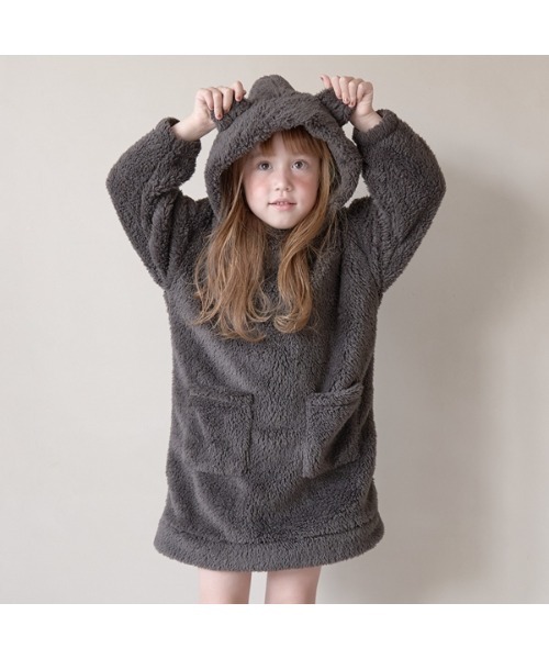 Lycee mine(リセマイン)の「【ハロウィン】ねことうさぎボアワンピース(ワンピース・キッズ・アイボリー/ピンク/チャコール/ラベンダー・100cm/130cm/110cm/120cm/140cm)」の12枚目の写真