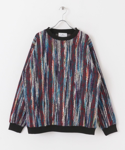 URBAN RESEARCH Sonny Label（アーバンリサーチサニーレーベル）の「ミックスカラーストライププルオーバー（ニット/セーター・メンズ・オレンジ系その他/ブラック系その他/ブラウン系その他/ブルー系その他/パープル系その他・ONESIZE）」の19枚目の写真