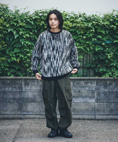 URBAN RESEARCH Sonny Label（アーバンリサーチサニーレーベル）の「ミックスカラーストライププルオーバー（ニット/セーター・メンズ・オレンジ系その他/ブラック系その他/ブラウン系その他/ブルー系その他/パープル系その他・ONESIZE）」の14枚目の写真