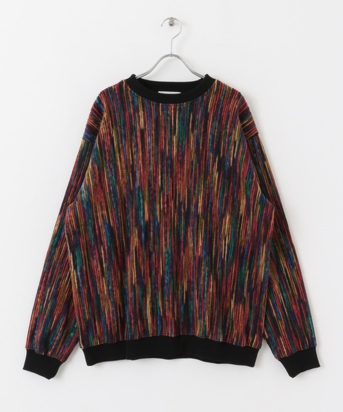 URBAN RESEARCH Sonny Label（アーバンリサーチサニーレーベル）の「ミックスカラーストライププルオーバー（ニット/セーター・メンズ・オレンジ系その他/ブラック系その他/ブラウン系その他/ブルー系その他/パープル系その他・ONESIZE）」の16枚目の写真