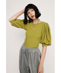 TUCK SLEEVE CUT TOPS タック スリーブ カット トップス
