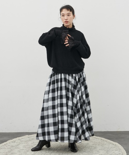 Libra Cue(リブラ キュー)の「ルーズフィットニット(ニット/セーター・レディース・アイボリー/ブラック/レッド・FREE)」の16枚目の写真