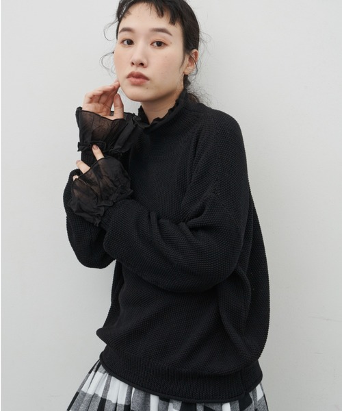 Libra Cue(リブラ キュー)の「ルーズフィットニット(ニット/セーター・レディース・アイボリー/ブラック/レッド・FREE)」の19枚目の写真