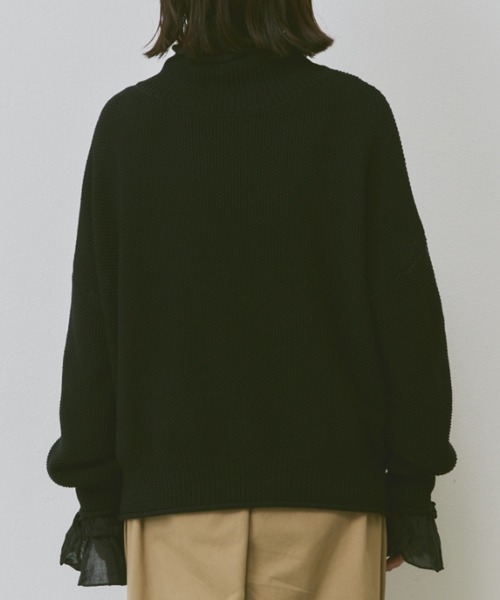 Libra Cue(リブラ キュー)の「ルーズフィットニット(ニット/セーター・レディース・アイボリー/ブラック/レッド・FREE)」の22枚目の写真