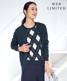 アンサンブル 「WEB限定カラーあり・洗える」アーガイルツイン ニット 洗える】アーガイル ツイン ニット / J.PRESS LADIES