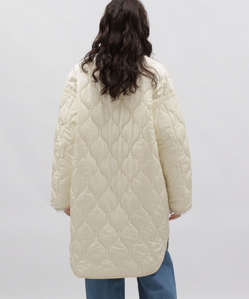 LAKOLE（ラコレ）の「ミリタリーキルトジップジャケット / 971479（ナイロンジャケット・レディース・ブラック/アイボリー/オリーブ・MEDIUM/SMALL）」の13枚目の写真