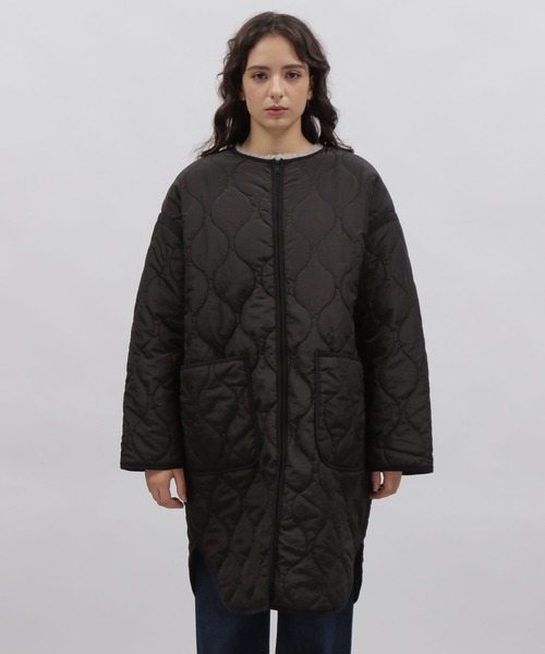 LAKOLE（ラコレ）の「ミリタリーキルトジップジャケット / 971479（ナイロンジャケット・レディース・ブラック/アイボリー/オリーブ・MEDIUM/SMALL）」の19枚目の写真