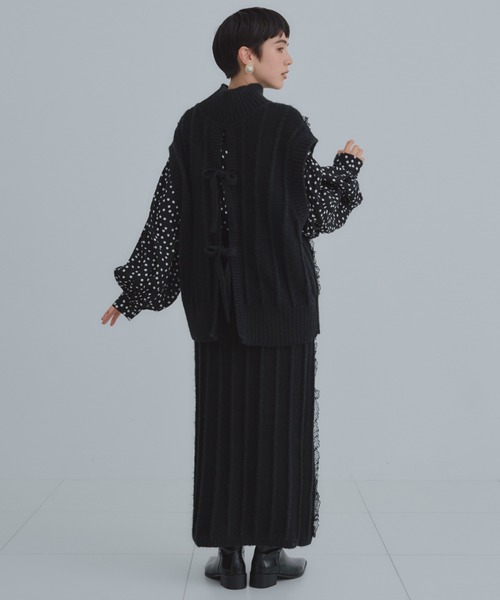 manana suerte（マニャーナスエルテ）の「SPECIAL EDITION レースニットベスト（ベスト・レディース・ブラック・FREE）」の10枚目の写真