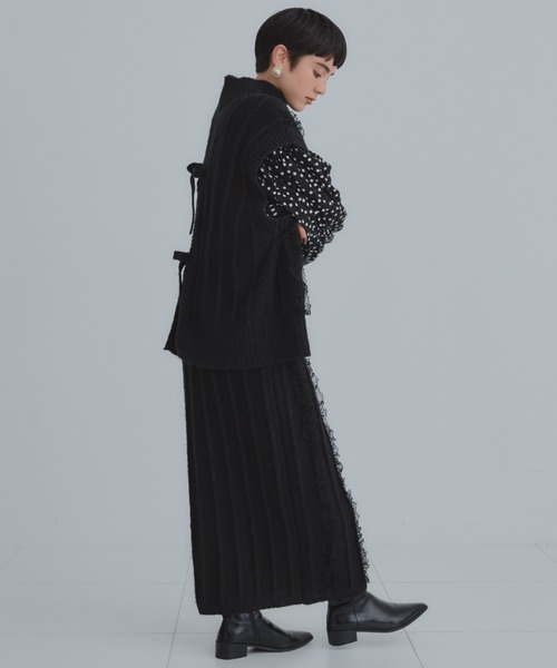 manana suerte（マニャーナスエルテ）の「SPECIAL EDITION レースニットベスト（ベスト・レディース・ブラック・FREE）」の9枚目の写真