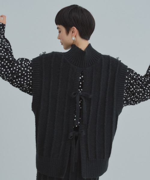 manana suerte（マニャーナスエルテ）の「SPECIAL EDITION レースニットベスト（ベスト・レディース・ブラック・FREE）」の6枚目の写真