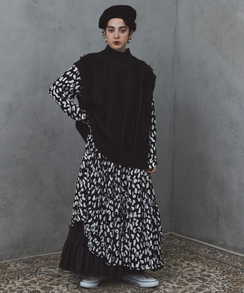 manana suerte（マニャーナスエルテ）の「SPECIAL EDITION レースニットベスト（ベスト・レディース・ブラック・FREE）」の19枚目の写真