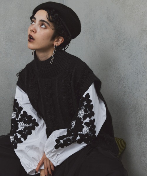 manana suerte（マニャーナスエルテ）の「SPECIAL EDITION レースニットベスト（ベスト・レディース・ブラック・FREE）」の12枚目の写真