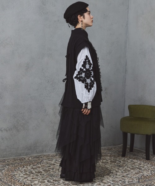 manana suerte（マニャーナスエルテ）の「SPECIAL EDITION レースニットベスト（ベスト・レディース・ブラック・FREE）」の14枚目の写真