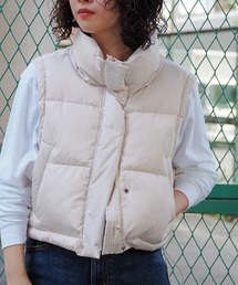 cepo | ハイネック ドロストショートダウンベスト　＜WEB先行予約＞(ダウンベスト)