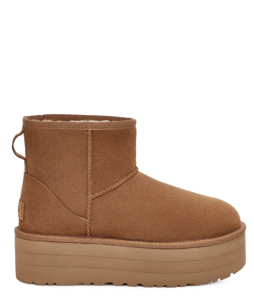 UGG（アグ）の「UGG/アグ/CLASSIC MINI PLATFORM/1134991（ブーツ・レディース・ブラック/ベージュ・6/8/7）」の2枚目の写真