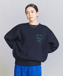 BEAUTY&YOUTH UNITED ARROWS | エンブロイダリー ロゴ クルーネック ニットプルオーバー(ニット/セーター)