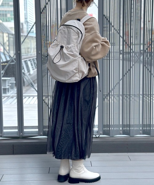 LEPSIM（レプシィム）の「ナイロンドロストリュック　987079（バックパック/リュック・レディース・ブラック/アイボリー・ONE SIZE）」の16枚目の写真