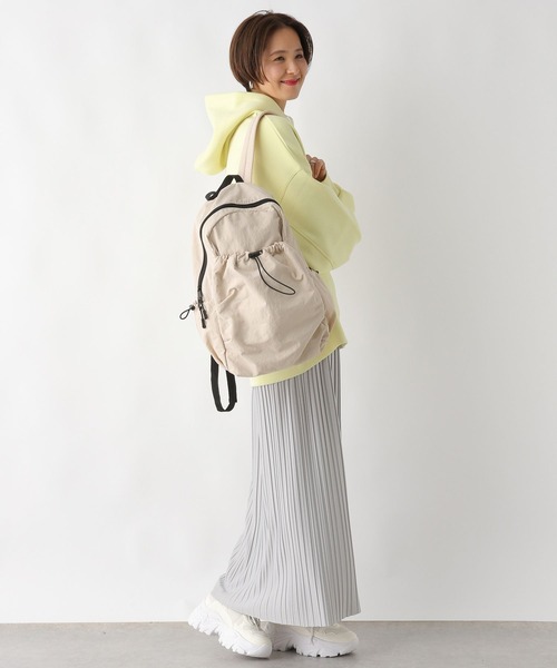 LEPSIM（レプシィム）の「ナイロンドロストリュック　987079（バックパック/リュック・レディース・ブラック/アイボリー・ONE SIZE）」の4枚目の写真