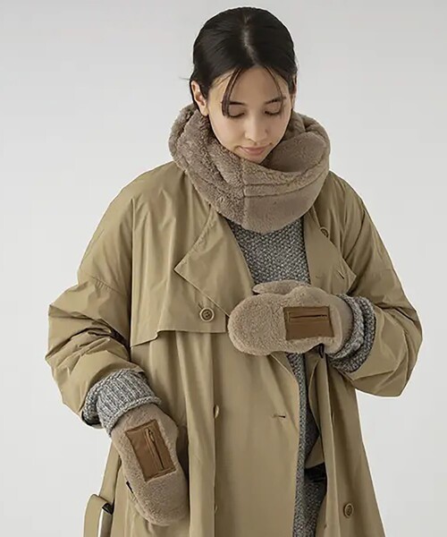 SUBLIME(サブライム)の「SUBLIME/サブライム GO OUT BOA MITTON / ゴーアウト ボアミトン(手袋・メンズ・ブラウン/ブラック/ホワイト・ONE SIZE)」の3枚目の写真