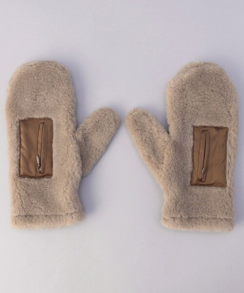 SUBLIME(サブライム)の「SUBLIME/サブライム GO OUT BOA MITTON / ゴーアウト ボアミトン(手袋・メンズ・ブラウン/ブラック/ホワイト・ONE SIZE)」の4枚目の写真