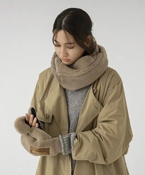 SUBLIME(サブライム)の「SUBLIME/サブライム GO OUT BOA MITTON / ゴーアウト ボアミトン(手袋・メンズ・ブラウン/ブラック/ホワイト・ONE SIZE)」の13枚目の写真