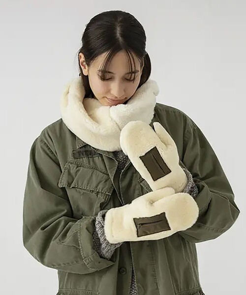 SUBLIME(サブライム)の「SUBLIME/サブライム GO OUT BOA MITTON / ゴーアウト ボアミトン(手袋・メンズ・ブラウン/ブラック/ホワイト・ONE SIZE)」の15枚目の写真