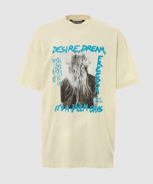PALM ANGELS ハニンクオアシスクラフィックフリントTシャツ Palm Angels パームエンジェルス スター ロゴ プリント クルー