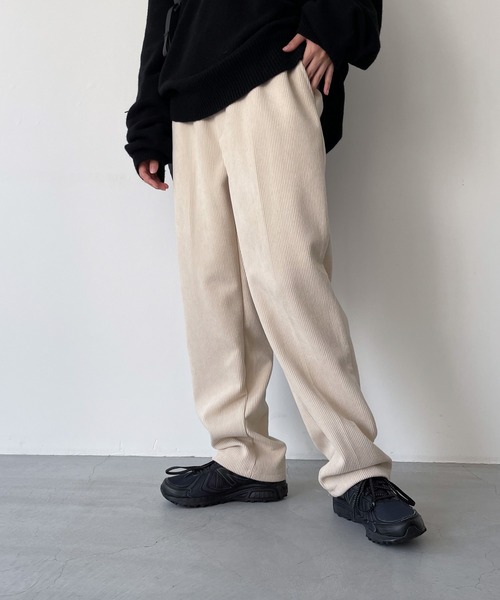 CANAL JEAN（キャナルジーン）の「choice_cnl　裏フリースコーデュロイイージーパンツ（その他パンツ・レディース・ブラック/アイボリー・MEDIUM/LARGE）」の7枚目の写真