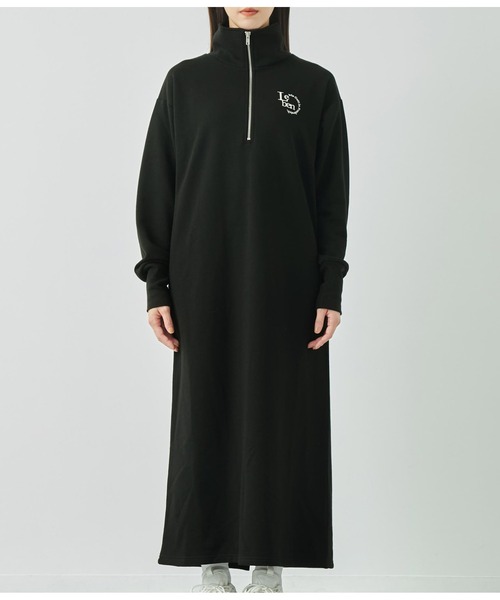 ANAP（アナップ）の「ハーフジップ裏毛スウェットロングワンピース（ワンピース・レディース・ブラック/キナリ/ネイビー・FREE）」の20枚目の写真