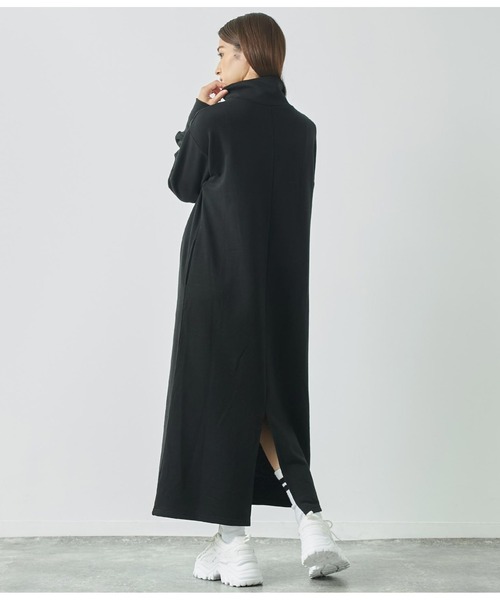 ANAP（アナップ）の「ハーフジップ裏毛スウェットロングワンピース（ワンピース・レディース・ブラック/キナリ/ネイビー・FREE）」の13枚目の写真