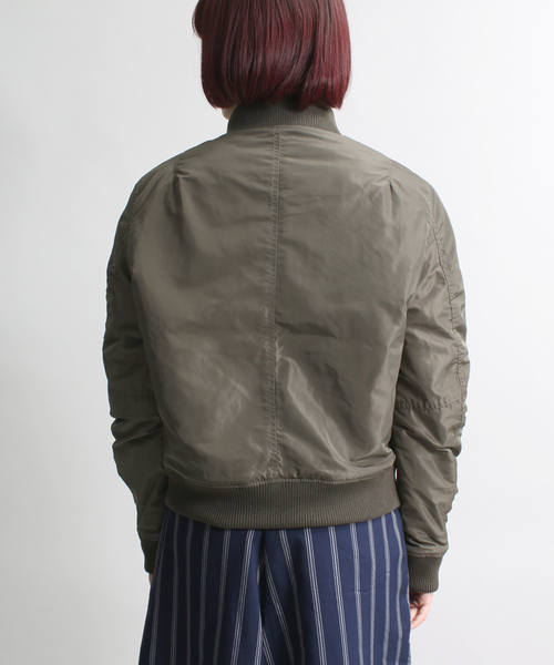WEGO（ウィゴー）の「WEGO/リバーシブルMA-1（ミリタリージャケット・レディース・ブラック/カーキ・FREE）」の4枚目の写真