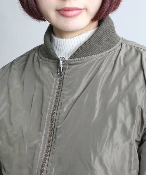 WEGO（ウィゴー）の「WEGO/リバーシブルMA-1（ミリタリージャケット・レディース・ブラック/カーキ・FREE）」の5枚目の写真