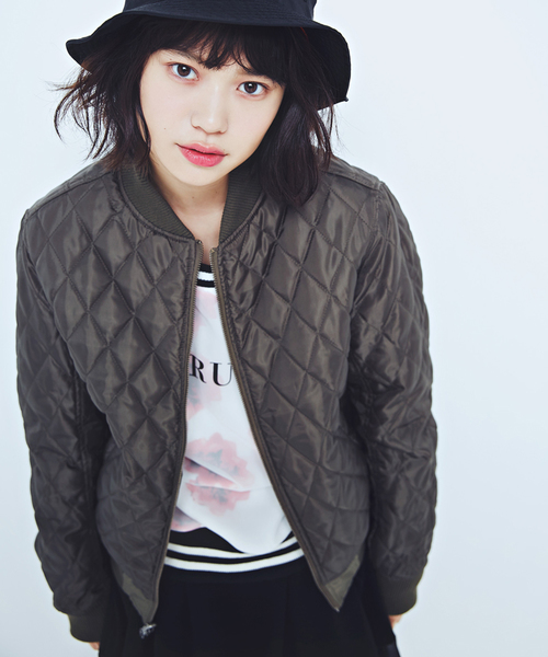 WEGO（ウィゴー）の「WEGO/リバーシブルMA-1（ミリタリージャケット・レディース・ブラック/カーキ・FREE）」の8枚目の写真