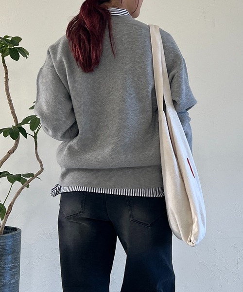 un dix cors（アンディコール）の「ロゴスウェットライクニット（スウェット・レディース・グレー/ネイビー/アイボリー・FREE）」の18枚目の写真