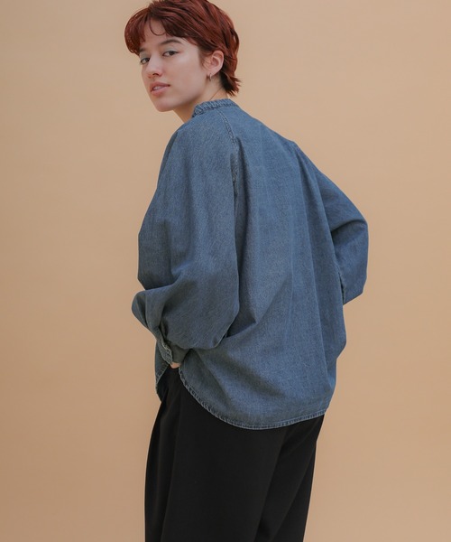 select MOCA（セレクトモカ）の「ボリュームスリーブノーカラーデニム