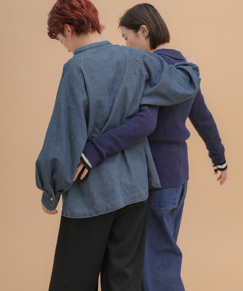 select MOCA（セレクトモカ）の「ボリュームスリーブノーカラーデニム