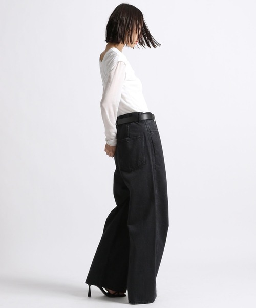 STERNBERG(スタンバーグ)の「STERNBERG/ツイストデニムワイドパンツ/997008(デニムパンツ・メンズ・ブラック/ライトグレー・SMALL/LARGE/X-SMALL/MEDIUM)」の11枚目の写真