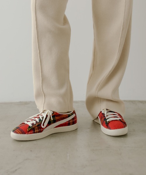 ear PAPILLONNER(イアパピヨネ)の「PUMA SUEDE VTG "HARRIS TWEED"(スニーカー・レディース・レッド/イエロー・23cm/24cm/24.5cm/25cm/23.5cm)」の7枚目の写真