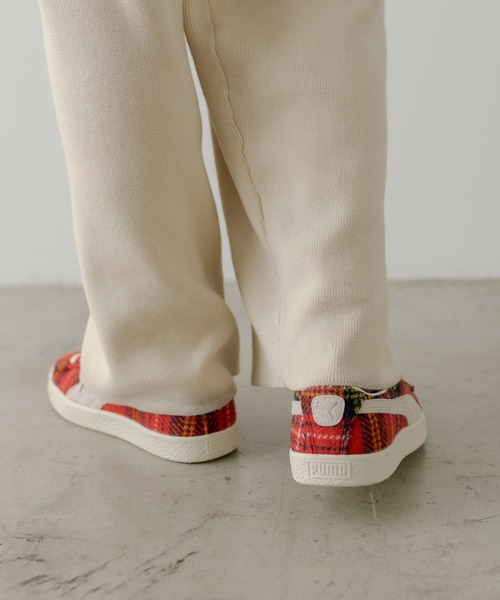 ear PAPILLONNER(イアパピヨネ)の「PUMA SUEDE VTG "HARRIS TWEED"(スニーカー・レディース・レッド/イエロー・23cm/24cm/24.5cm/25cm/23.5cm)」の8枚目の写真
