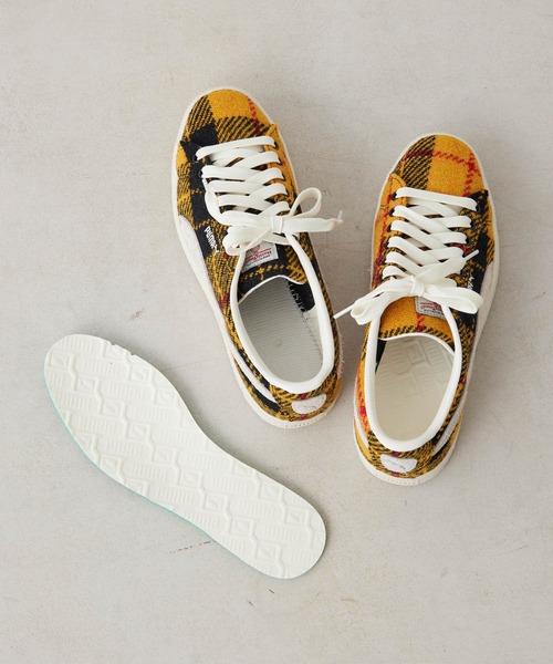 ear PAPILLONNER(イアパピヨネ)の「PUMA SUEDE VTG "HARRIS TWEED"(スニーカー・レディース・レッド/イエロー・23cm/24cm/24.5cm/25cm/23.5cm)」の14枚目の写真