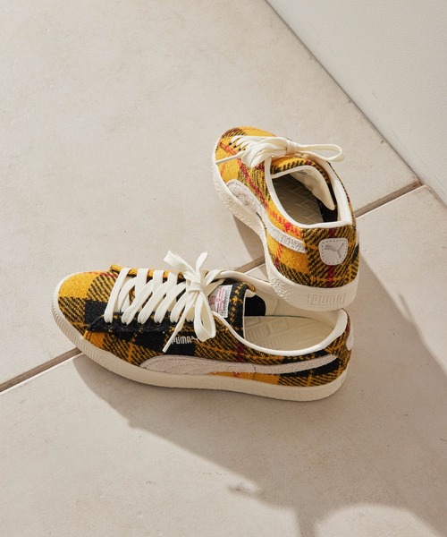 ear PAPILLONNER(イアパピヨネ)の「PUMA SUEDE VTG "HARRIS TWEED"(スニーカー・レディース・レッド/イエロー・23cm/24cm/24.5cm/25cm/23.5cm)」の11枚目の写真