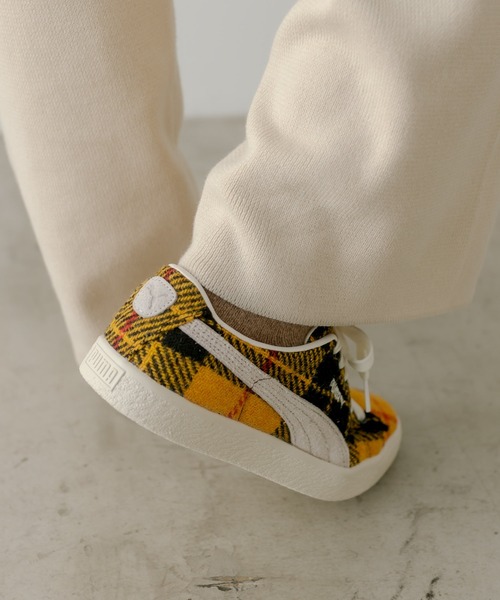 ear PAPILLONNER(イアパピヨネ)の「PUMA SUEDE VTG "HARRIS TWEED"(スニーカー・レディース・レッド/イエロー・23cm/24cm/24.5cm/25cm/23.5cm)」の22枚目の写真