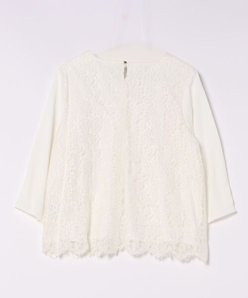 fleur by mint breeze(フルールバイミントブリーズ)の「【L~5L 大きいサイズ】スカラ レース ブラウス(シャツ/ブラウス・レディース・ネイビー/オフホワイト・3L/5L/4L/LL/L)」の18枚目の写真