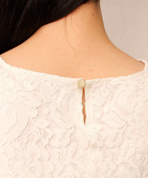 fleur by mint breeze(フルールバイミントブリーズ)の「【L~5L 大きいサイズ】スカラ レース ブラウス(シャツ/ブラウス・レディース・ネイビー/オフホワイト・3L/5L/4L/LL/L)」の15枚目の写真