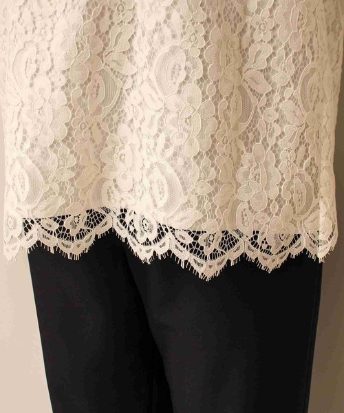 fleur by mint breeze(フルールバイミントブリーズ)の「【L~5L 大きいサイズ】スカラ レース ブラウス(シャツ/ブラウス・レディース・ネイビー/オフホワイト・3L/5L/4L/LL/L)」の16枚目の写真