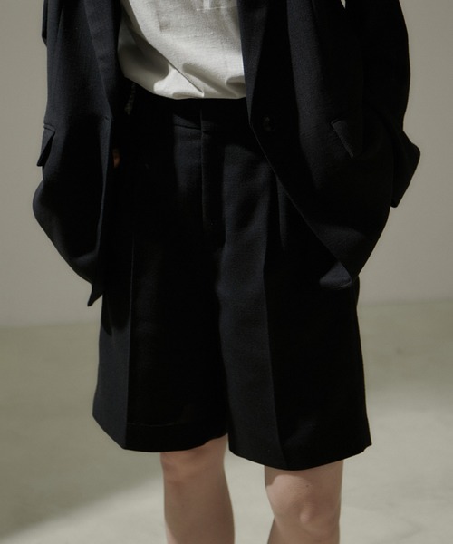 SALON adam et rope'（サロン アダム エ ロペ）の「リネンライクショートパンツ【セットアップ対応】（その他パンツ・レディース・ブラック/ベージュ・FREE）」の8枚目の写真