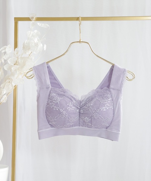 tu-hacci（ツーハッチ）の「【累計80万枚突破！】まるごと包むプレミアムナイトブラ「Rakusiaラクシア」ホックレス被りタイプ（ナイトブラ・レディース・ラベンダー/チャコールグレー/ブラック/ブルーグレー/スモークピンク・80L/70M/70L/65L/85L/80LL/65M/75L/70LL/75LL/75M/65LL/80M/85M）」の18枚目の写真