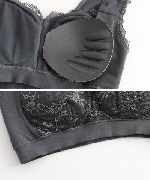 tu-hacci（ツーハッチ）の「【累計80万枚突破！】まるごと包むプレミアムナイトブラ「Rakusiaラクシア」ホックレス被りタイプ（ナイトブラ・レディース・ラベンダー/チャコールグレー/ブラック/ブルーグレー/スモークピンク・80L/70M/70L/65L/85L/80LL/65M/75L/70LL/75LL/75M/65LL/80M/85M）」の21枚目の写真